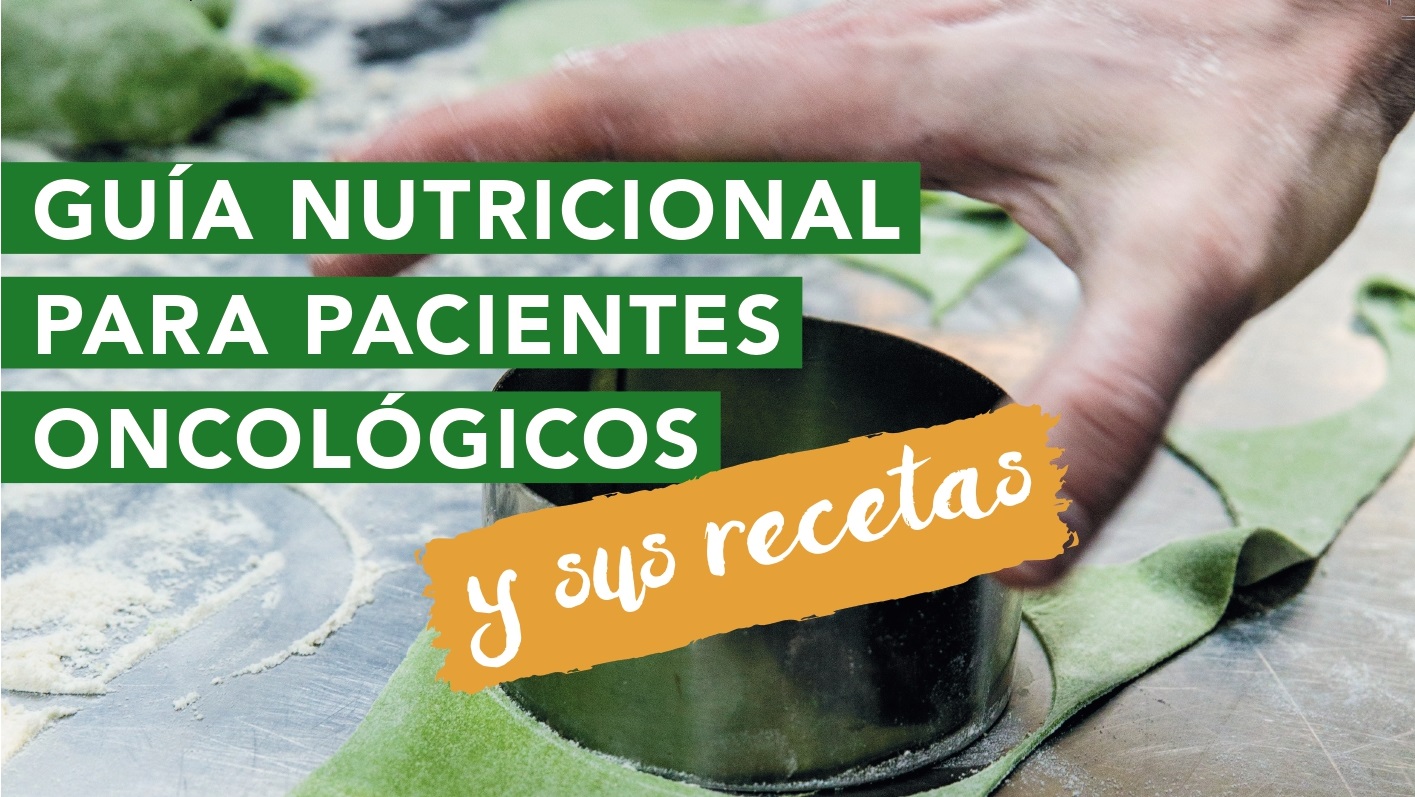 Portada de la Guía nutricional para pacientes oncológicos de la AECC la ASCAIB y el CODNIB